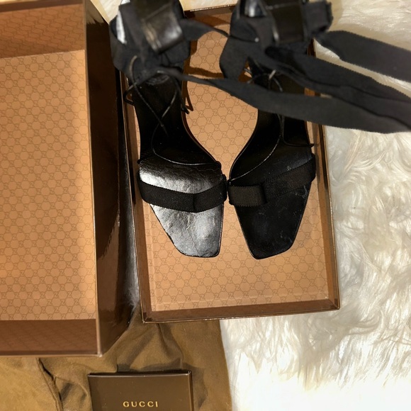 Gucci Black Strappy Heels - Picture 9 of 16